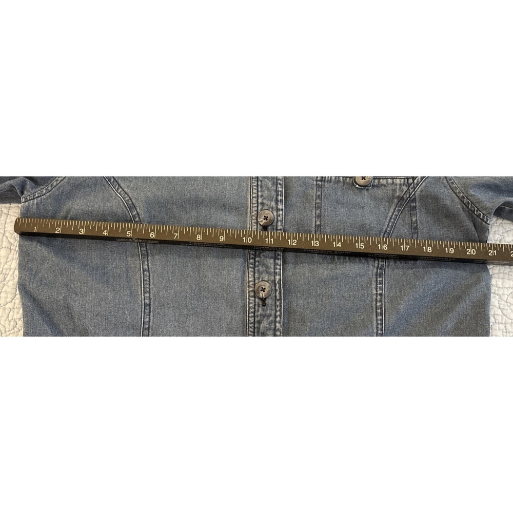 Columbia Women's Large Denim Shirt Jacket Shacket Chore Artsy - Picture 3 of 8